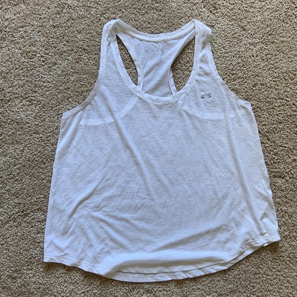 Under Armour Tops - ✨2/$25✨ Under Armour white tank top size small